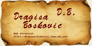 Dragiša Bošković vizit kartica